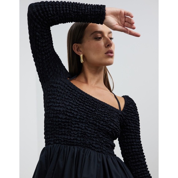 NEW STAUD Cassidy Dress in Black - Picture 3 of 16